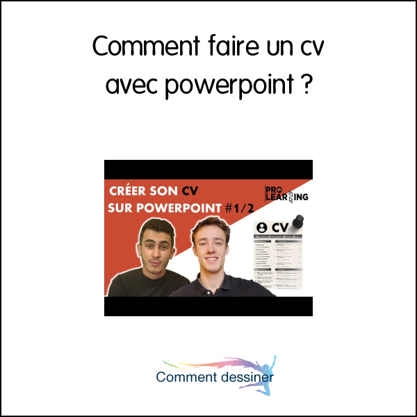 Comment faire un cv avec powerpoint